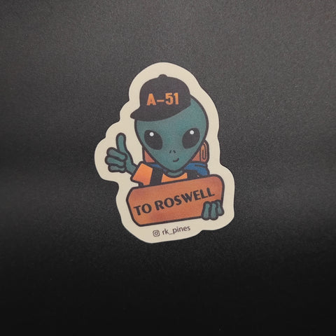 Sticker To Roswell