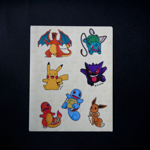 Planilla de Stickers: Pokemon