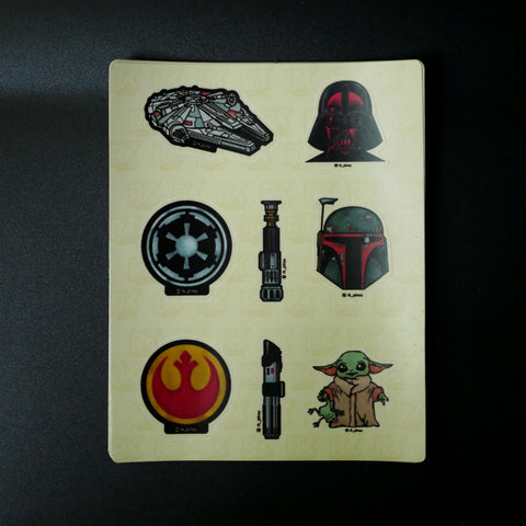 Planilla de Stickers: Star Wars