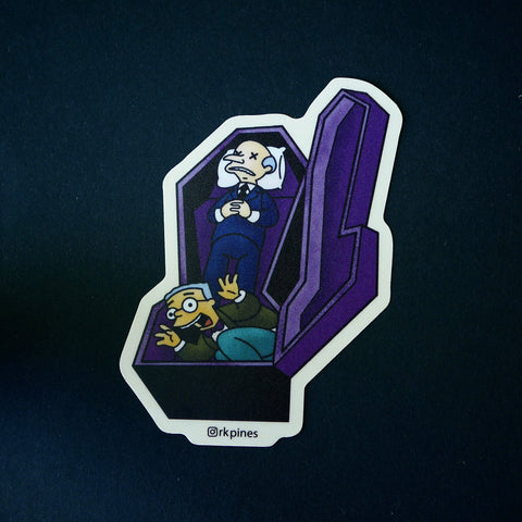 Sticker Ataud del Sr. Burns