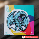 Dragon blanco de ojos azules